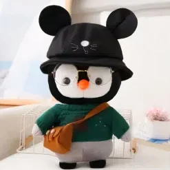Peluche pingouin pull vert