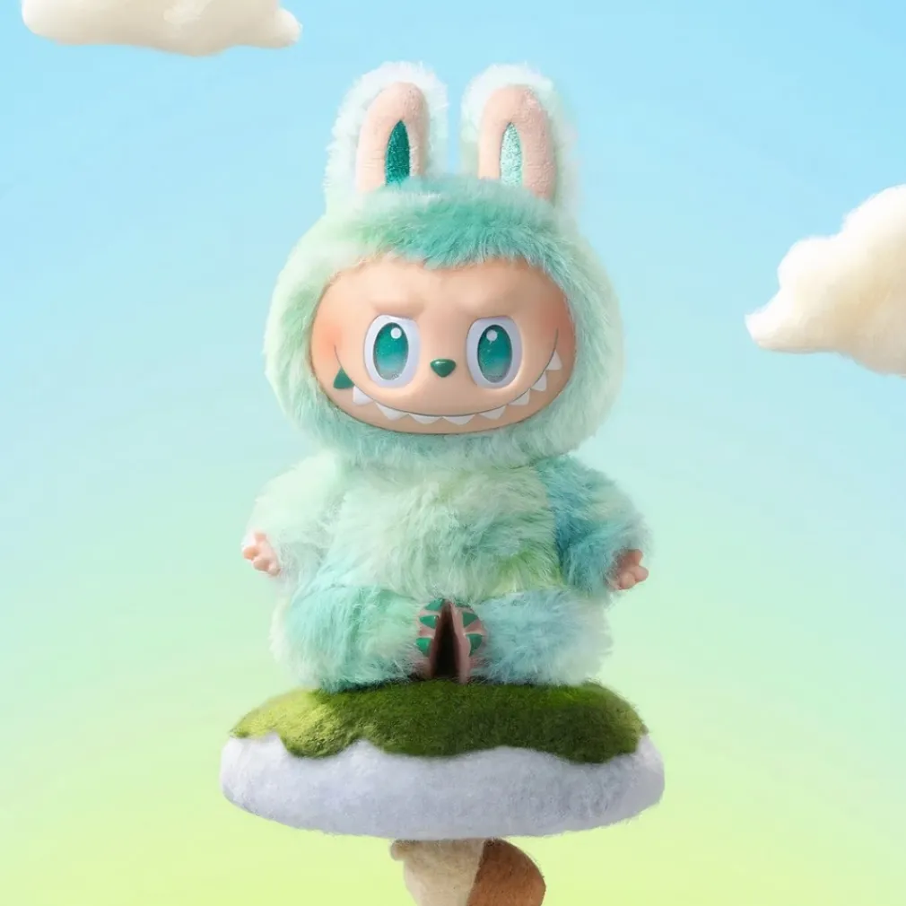 Peluche porte-clef style Labubu couleurs pop