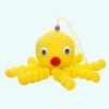 Peluche poulpe jaune douce tressée pour enfant