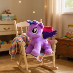 Peluche poupée licorne violette