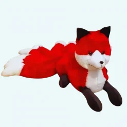 Peluche renard rouge à poil doux