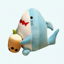 Peluche requin bubble tea