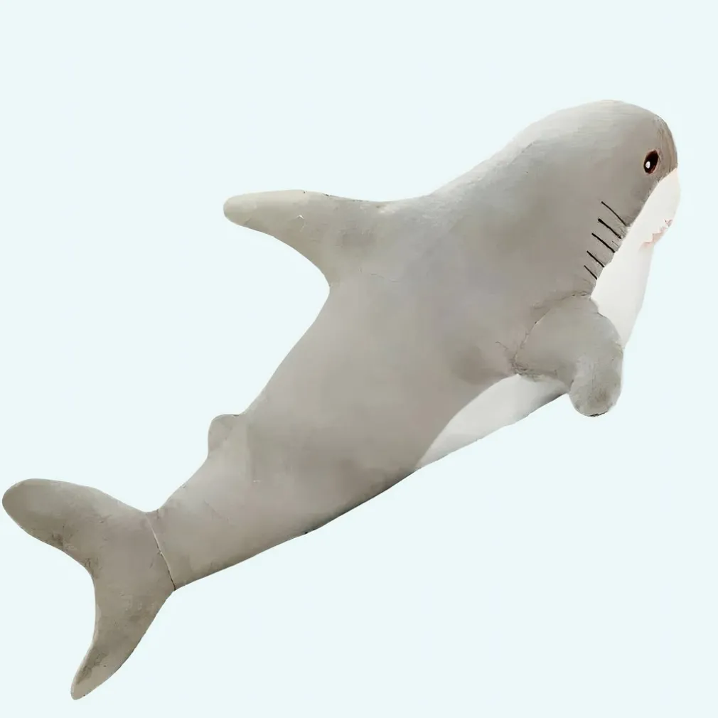 Peluche requin géant gris