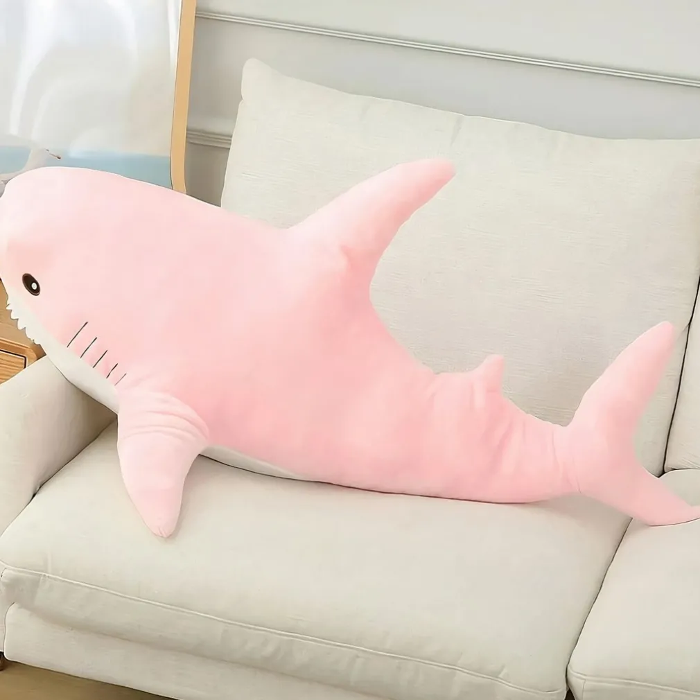 Peluche requin géant rose