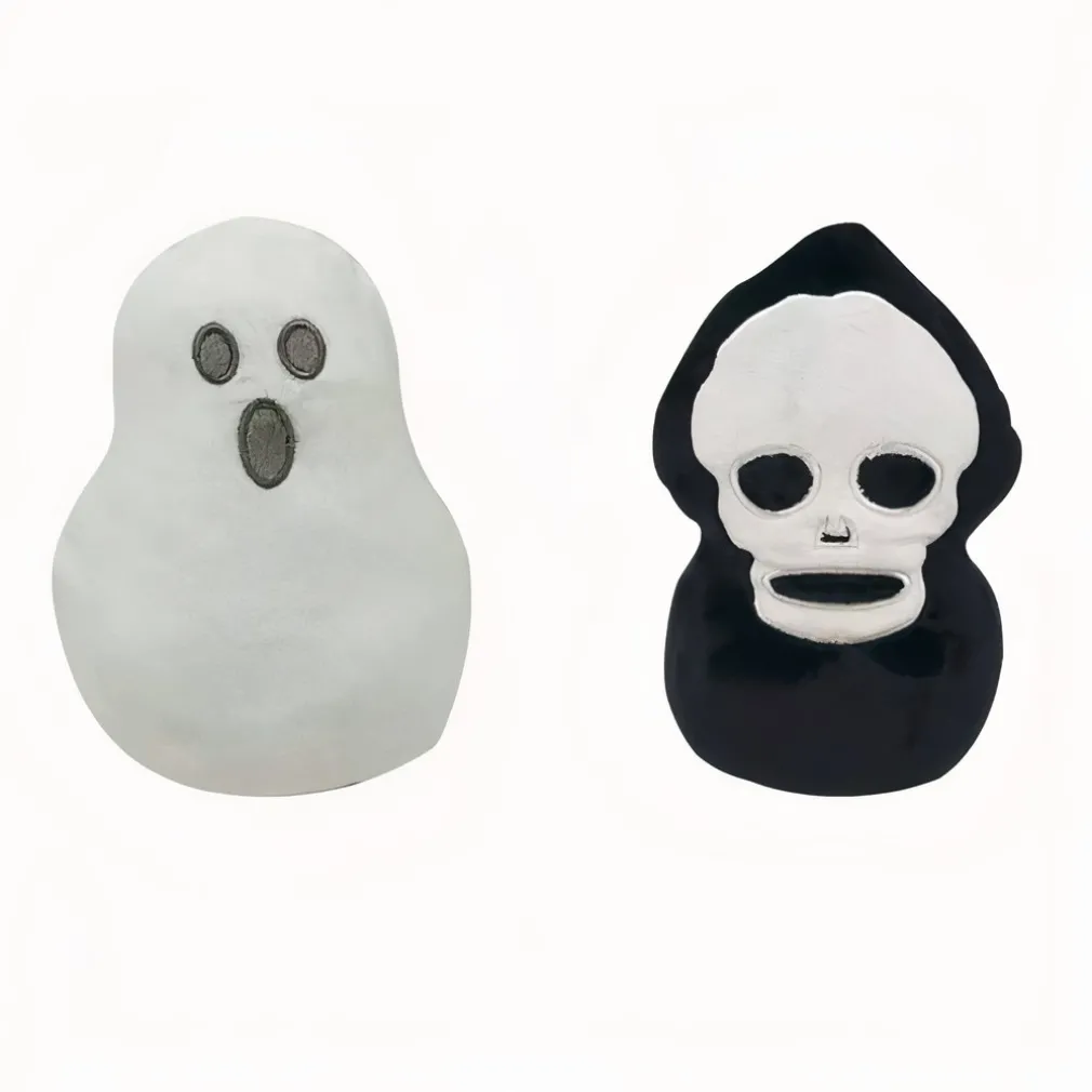 Peluche réversible fantôme tête de mort