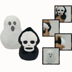 Peluche réversible fantôme tête de mort