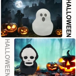 Peluche réversible fantôme tête de mort