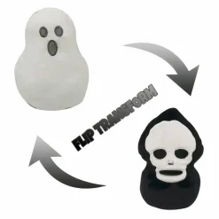 Peluche réversible fantôme tête de mort