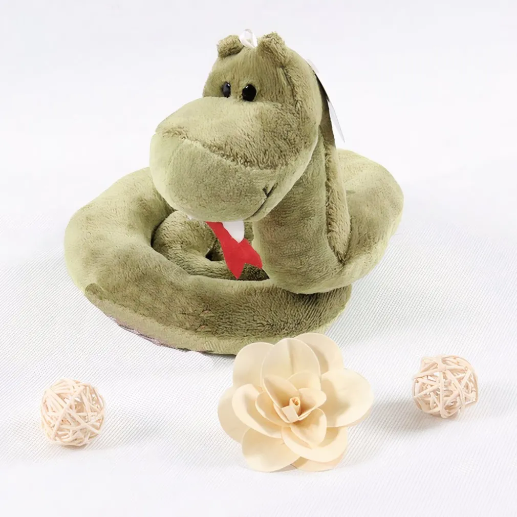 Peluche serpent à sonnette rouge