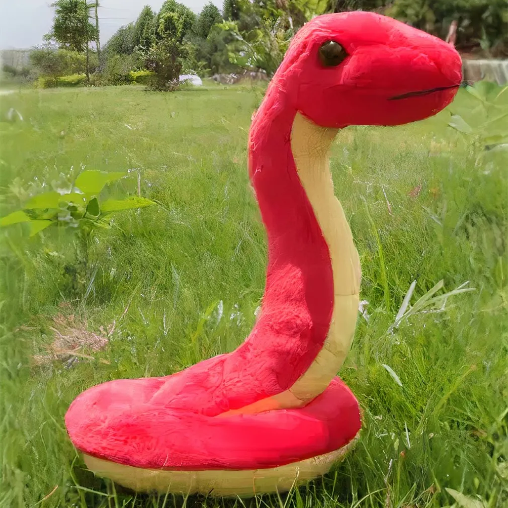 Peluche serpent rouge trop mignon