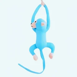 Peluche singe kawaii longue queue bleue