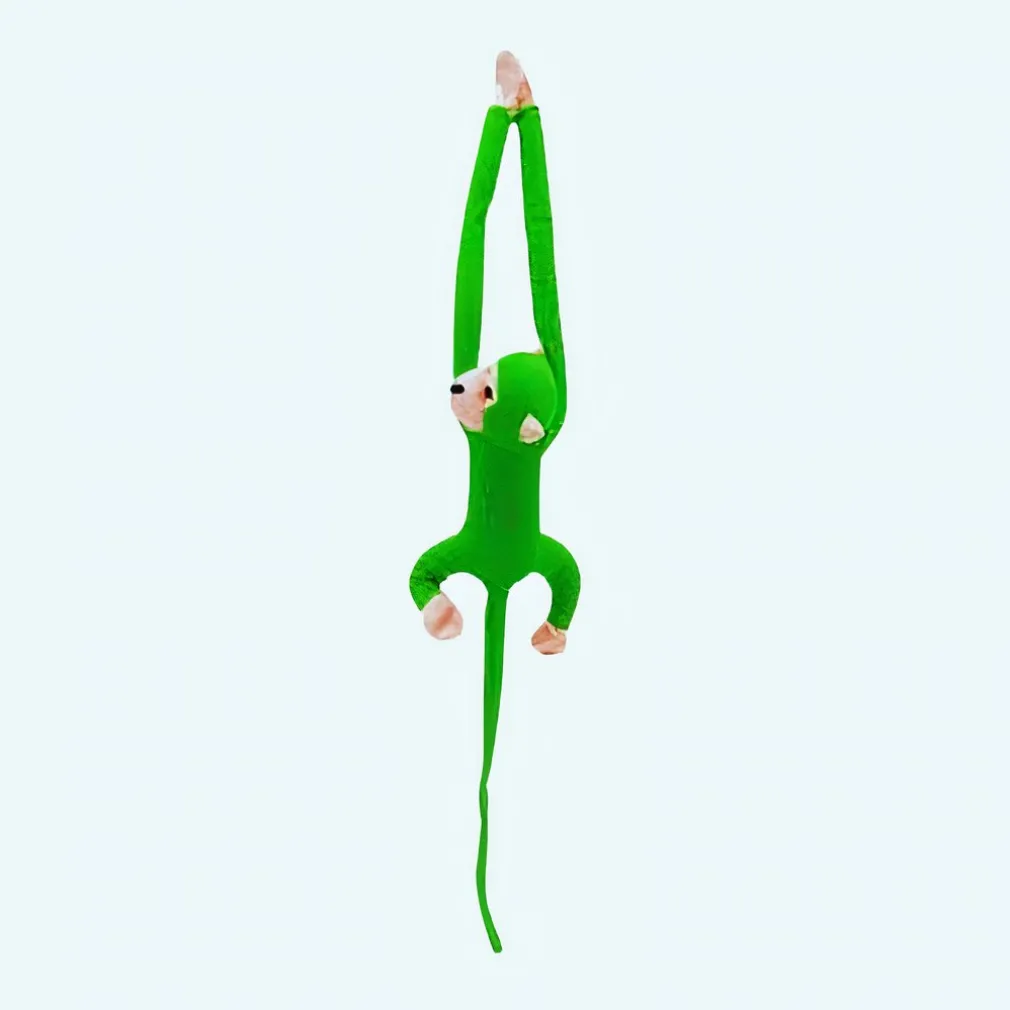 Peluche singe kawaii longue queue verte