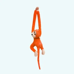 Peluche singe kawaii longue queue orange