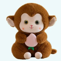 Peluche singe marron kawaii
