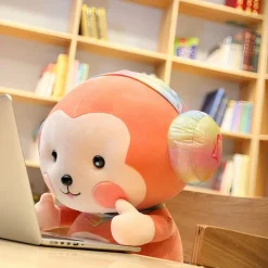 Peluche singe rouge kawaii