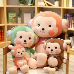 Peluche singe rouge kawaii