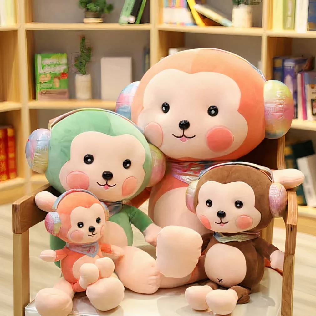 Peluche singe verte kawaii