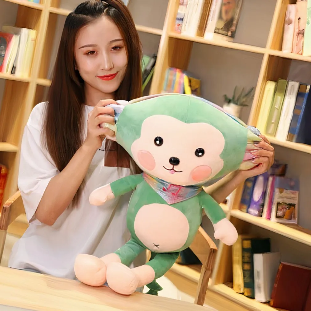 Peluche singe verte kawaii