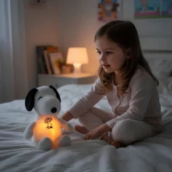 Peluche Snoopy qui respire fonction veilleuse