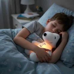 Peluche Snoopy qui respire fonction veilleuse