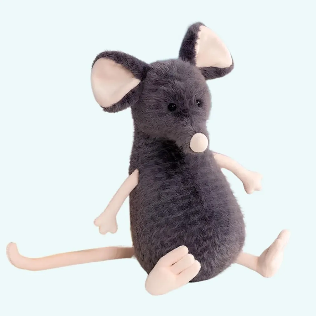 Peluche souris grise toute douce