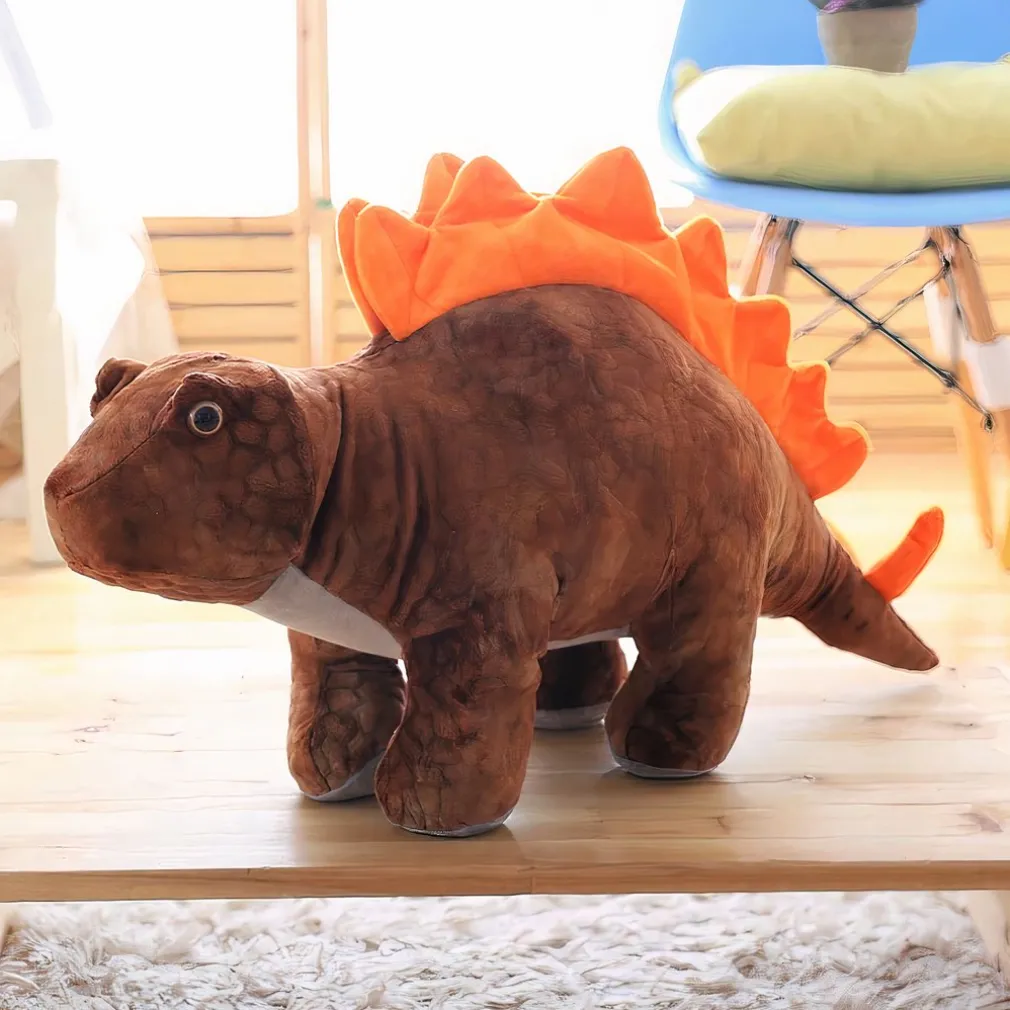 Peluche stégosaure marron