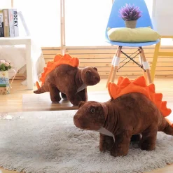 Peluche stégosaure marron