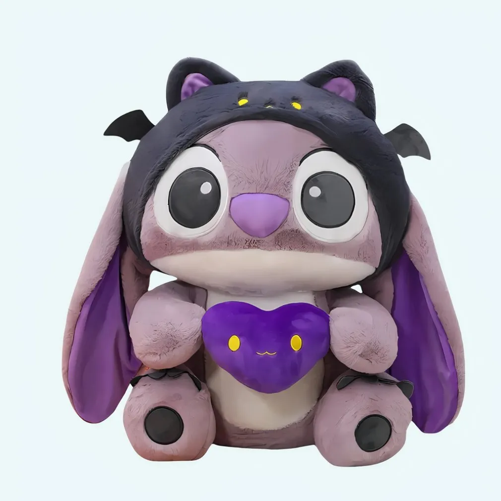 Peluche Stitch chauve-souris violette