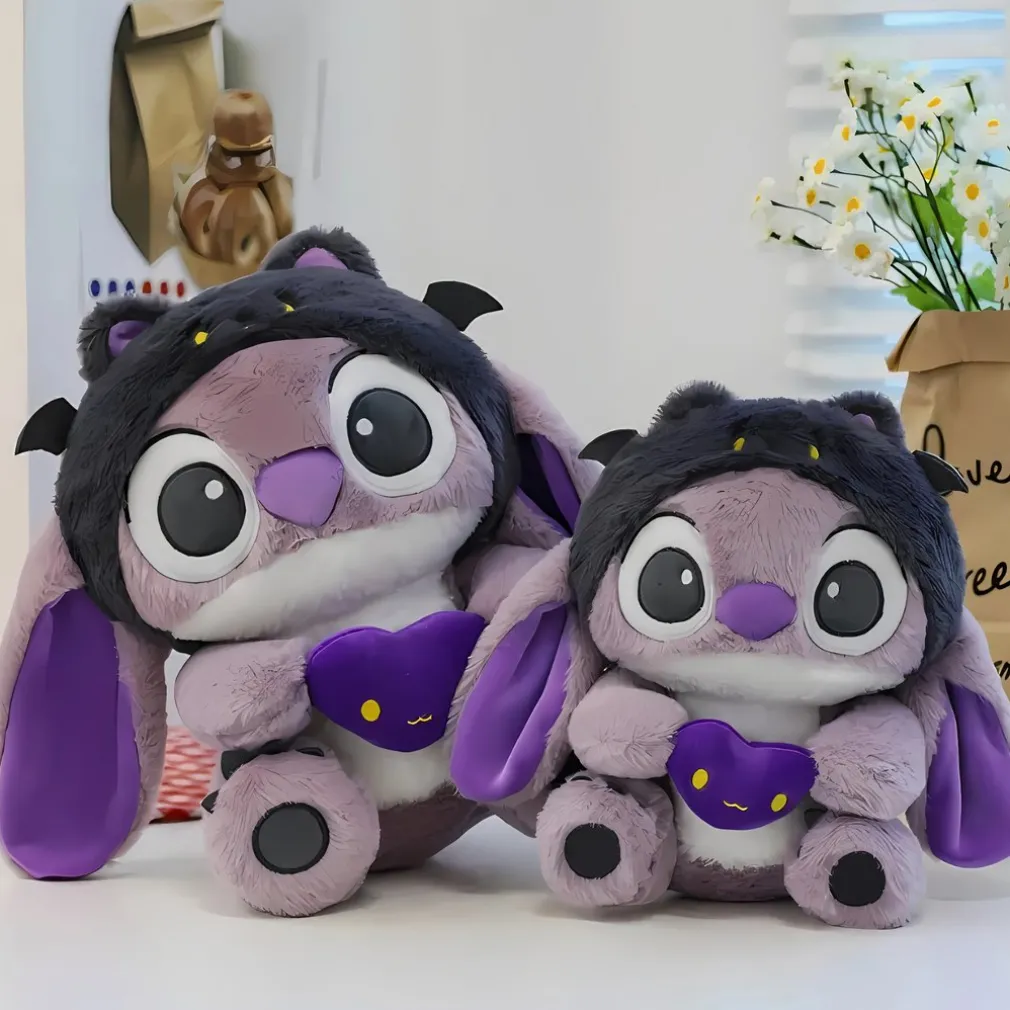 Peluche Stitch chauve-souris violette
