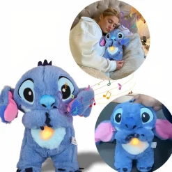 Peluche Stitch qui respire avec berceuse apaisante