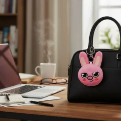 Peluche Stray Kids Changbin porte-clef lapin rose kawaii