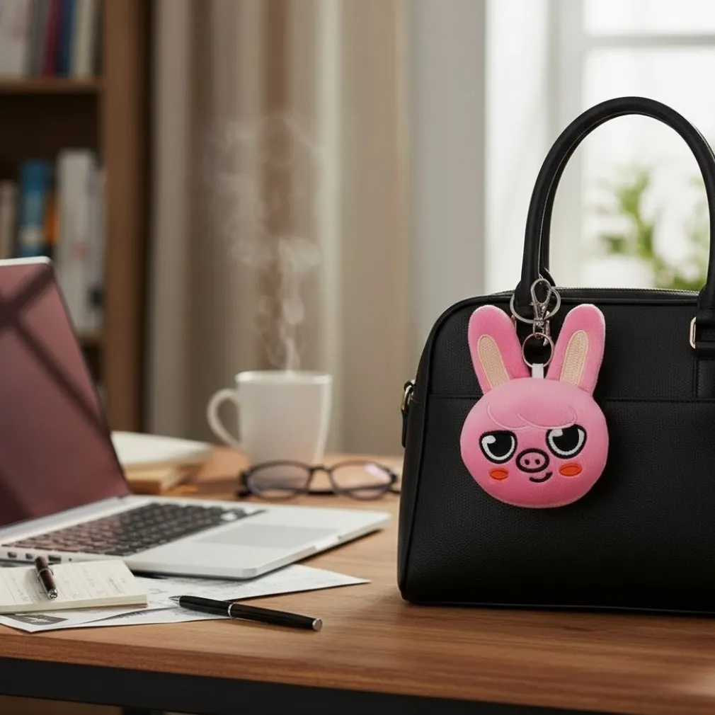Peluche Stray Kids Changbin porte-clef lapin rose kawaii