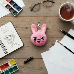 Peluche Stray Kids Changbin porte-clef lapin rose kawaii