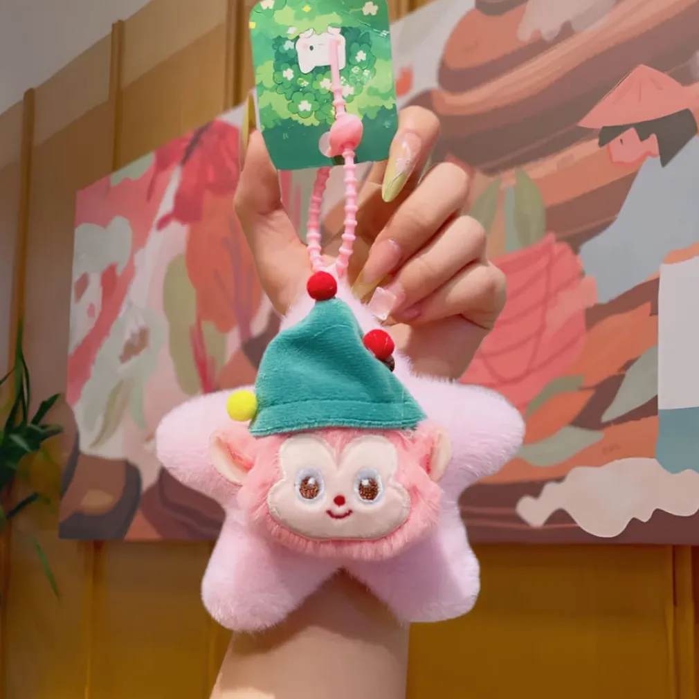 Peluche style Labubu porte-clé étoile