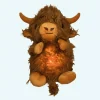 Peluche taureau qui respire avec berceuse apaisante