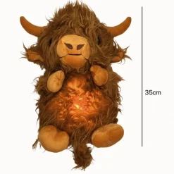 Peluche taureau qui respire avec berceuse apaisante