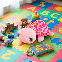 Peluche tortue rose