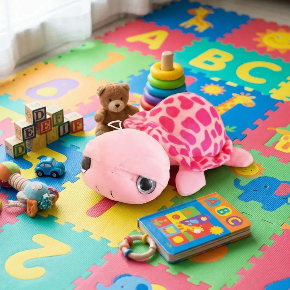Peluche tortue rose
