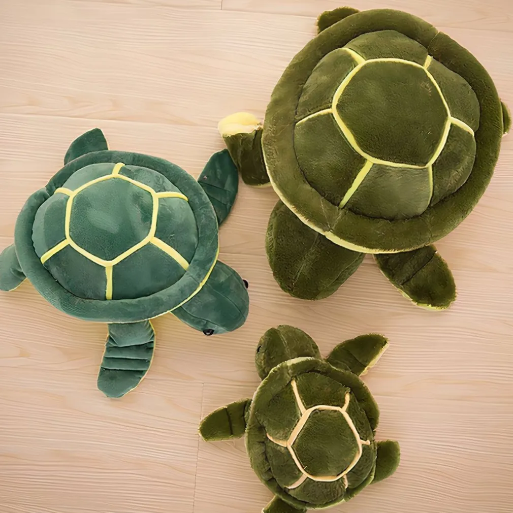 Peluche tortue verte