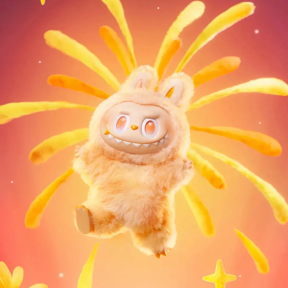Peluche type Labubu boîte mystère couleurs pop