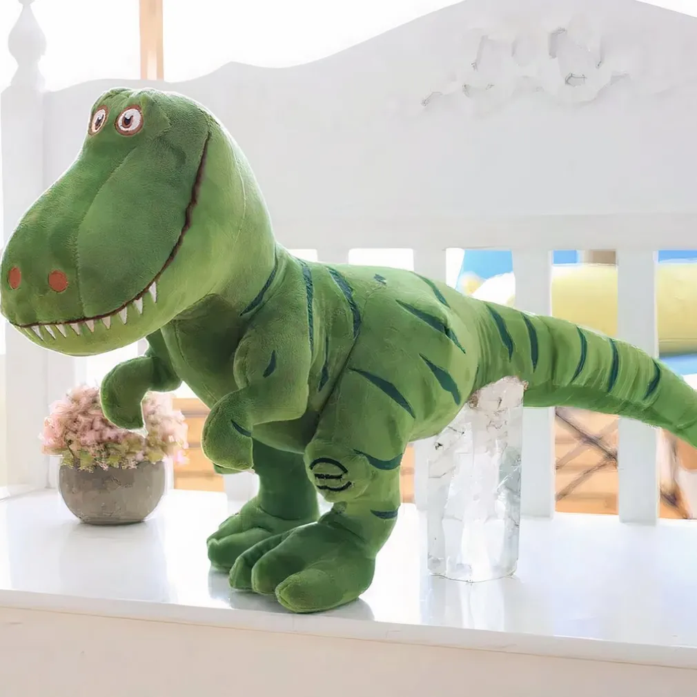 Peluche tyrannosaure adorable verte