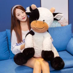 Peluche vache avec poils doux