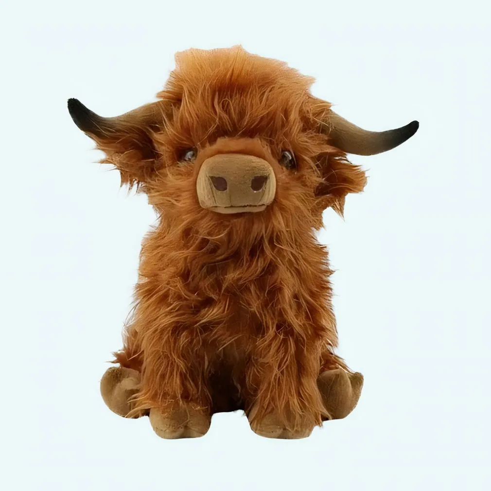 Peluche vache Highland à poils longs