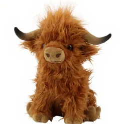 Peluche vache Highland à poils longs