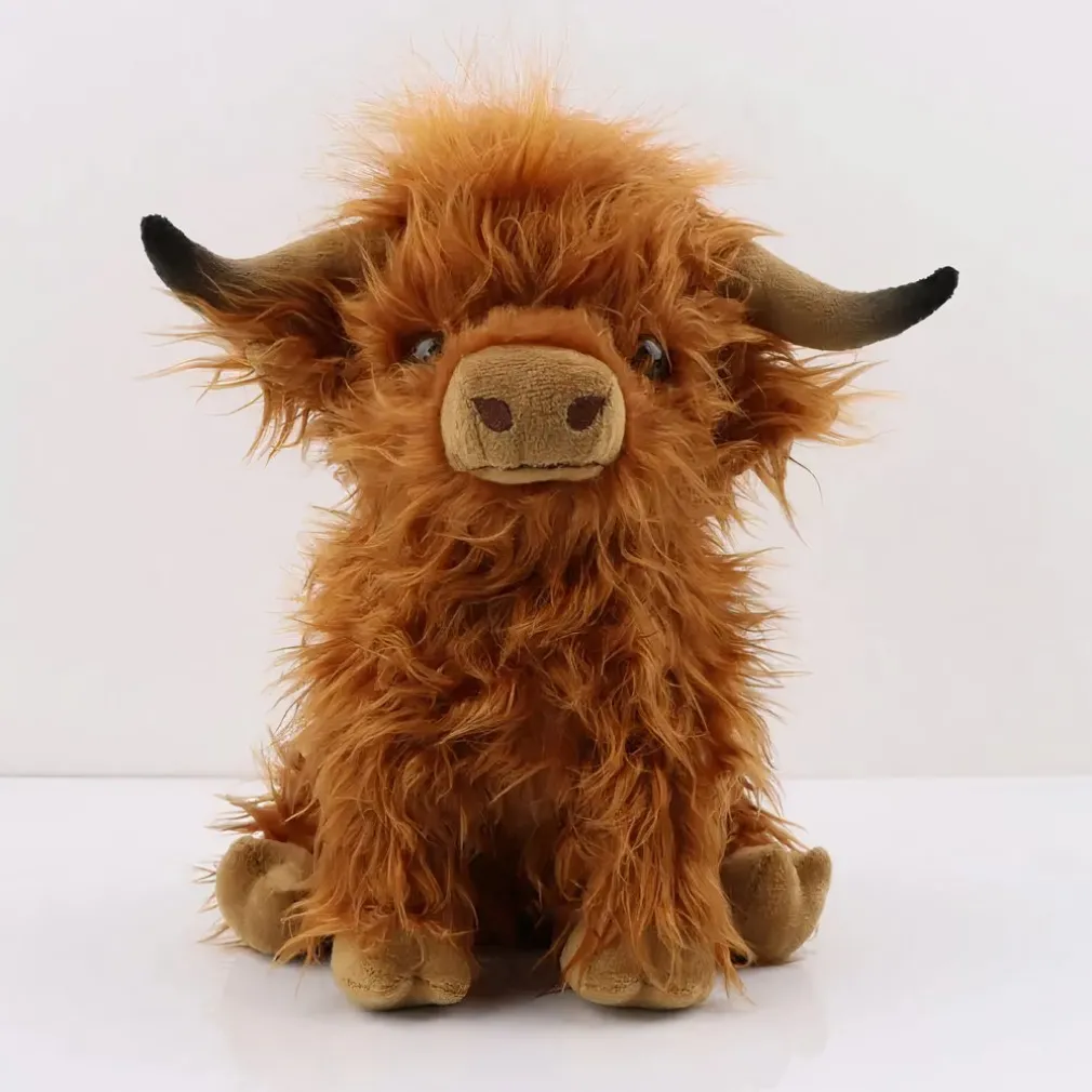 Peluche vache Highland à poils longs
