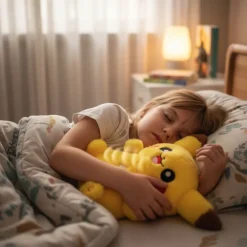 Peluche veilleuse Pikachu qui respire avec berceuses