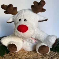Peluche veilleuse renne de Noël qui respire avec berceuses
