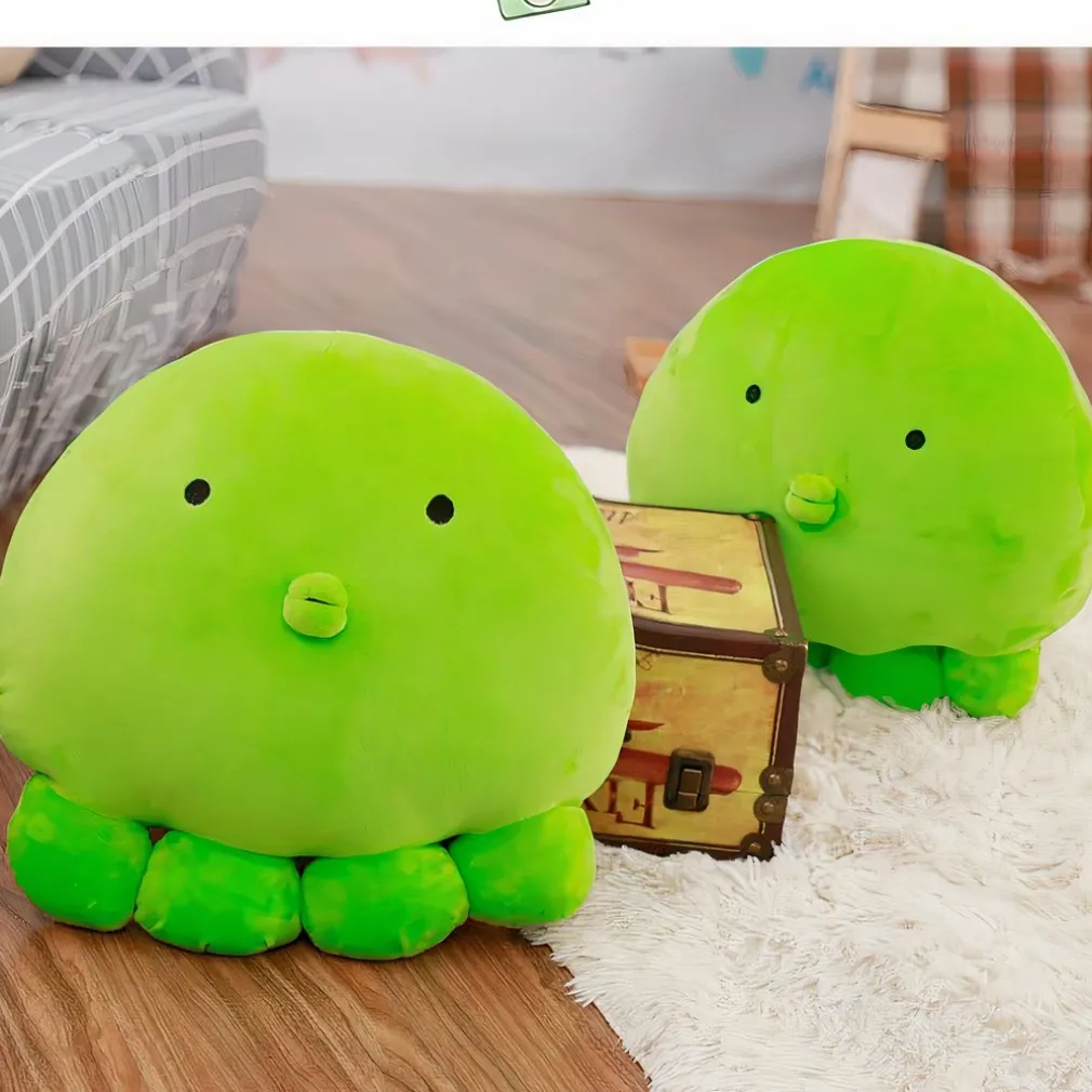 Peluche Verte poulpe oreiller