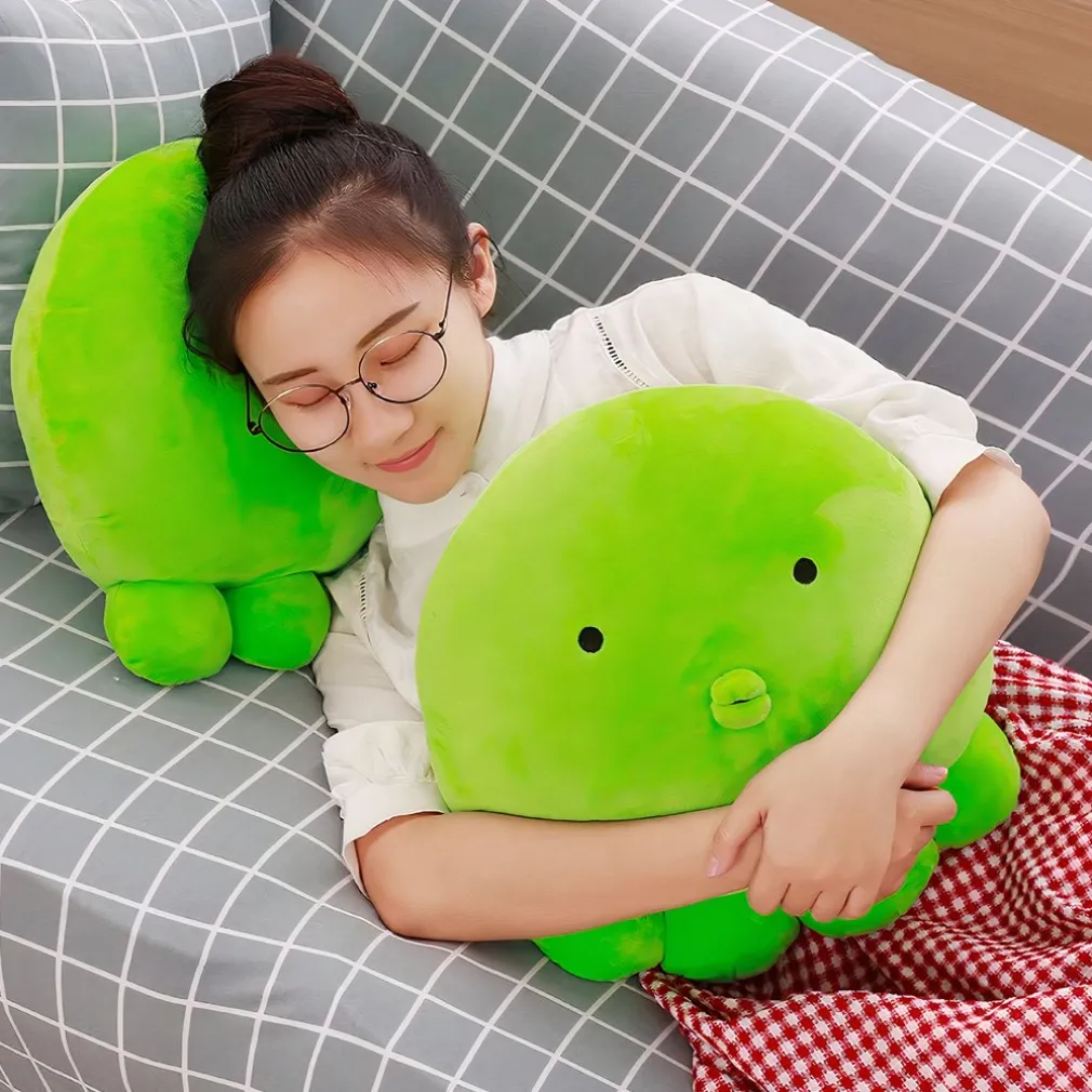 Peluche Verte poulpe oreiller