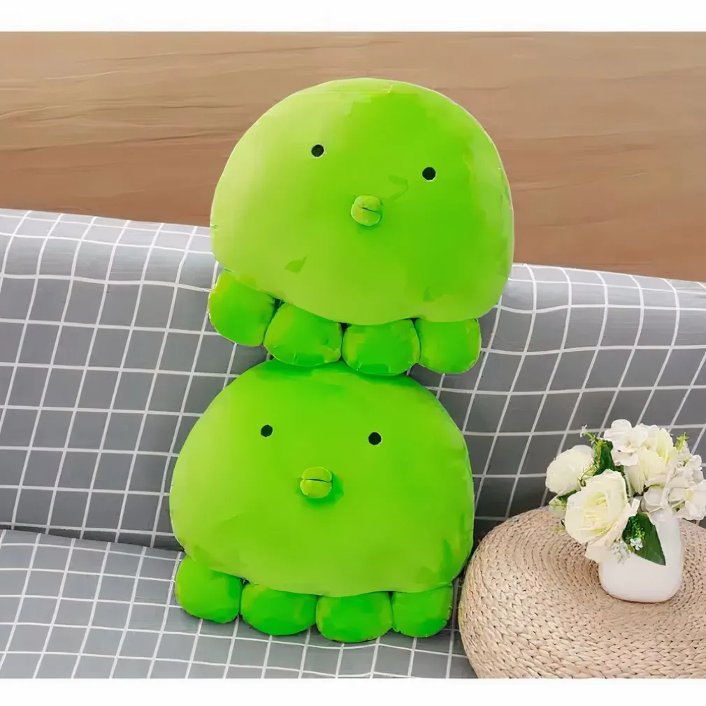 Peluche Verte poulpe oreiller
